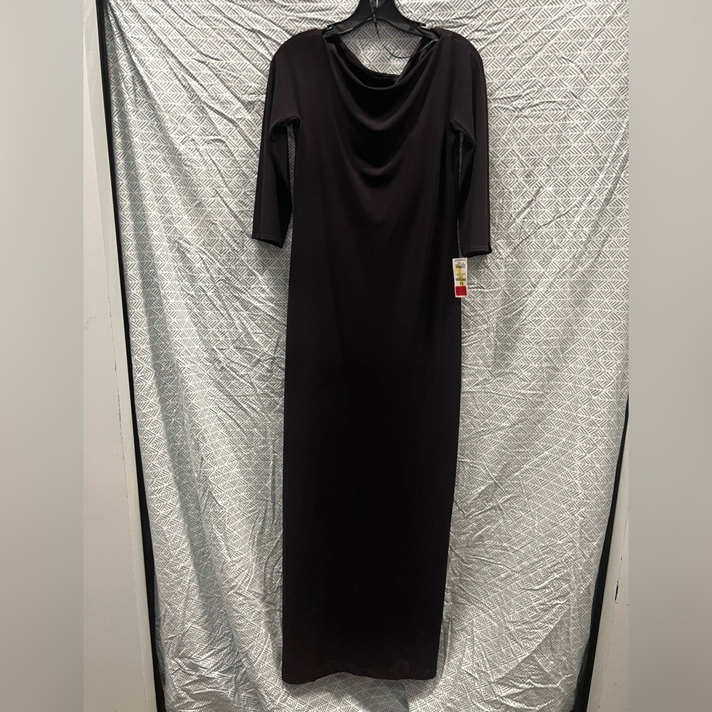 Laundry By Shelli Segal Eggplant Long Sheath Dress